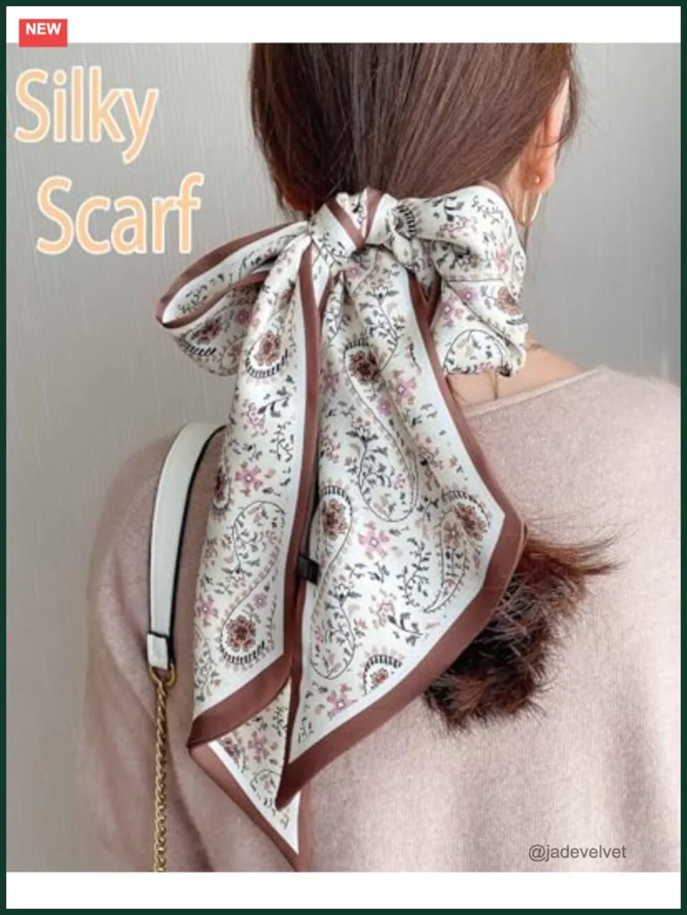 Long Satin Silk Feel Scarf Women's Square Head Scarf Neck Scarf Hair Scarf 59